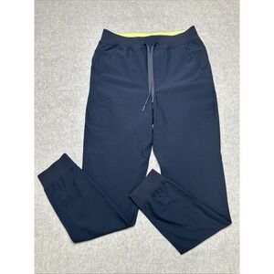 Birddogs Jogger Pants Performance Athletic Navy Blue Green Lined Mens Medium